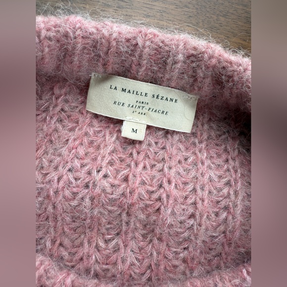 Sezane Emile Cardigan Mottled Pink - Size M - Picture 2 of 2